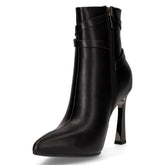 Tronchetto a punta in ecopelle nero | Boscaini Scarpe