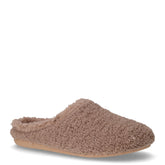 Gles ciabatta in tessuto effetto teddy taupe | Boscaini Scarpe