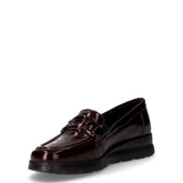 Mocassino in pelle con catena bordeaux | Boscaini Scarpe