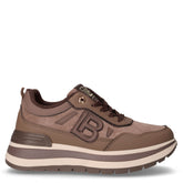 Sneaker in ecopelle con zeppa marrone | Boscaini Scarpe