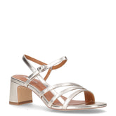 Sandalo in ecopelle con tacco platino - Sandali Con Tacco Donna | Boscaini Scarpe