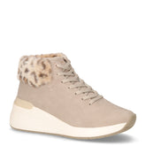 Sneaker in ecopelle con zeppa beige - Sneakers Donna | Boscaini Scarpe