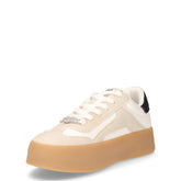 Cajo sneaker con platform in ecopelle bianco nero | Boscaini Scarpe