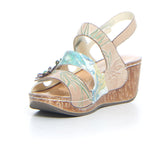 Sandalo con zeppa beige | Boscaini Scarpe
