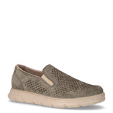 Slip-on in pelle scamosciata traforata militare | Boscaini Scarpe