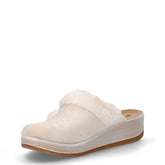 Ciabatta in tessuto con zeppa naturale | Boscaini Scarpe
