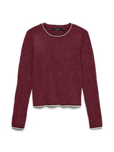 Maglione girocollo in maglia bordeaux | Boscaini Scarpe