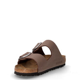 Arizona Big Buckle ciabatta in pelle mocca | Boscaini Scarpe