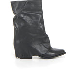 Camperos a punta con tacco nero lavato - Stivali Donna | Boscaini Scarpe