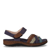 Sandalo in pelle blu moro oliva | Boscaini Scarpe