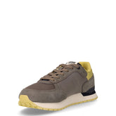 Travis Authentic 045 sneaker in pelle e tessuto marrone navy | Boscaini Scarpe