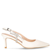 Slingback in ecopelle con tacco bianco | Boscaini Scarpe