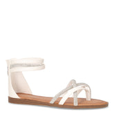 Sandalo in ecopelle e tessuto bianco - Summer Days Sandali Donna | Boscaini Scarpe