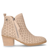 Tronchetto in ecopelle con zip beige - Tronchetti Donna | Boscaini Scarpe