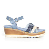 Sandalo con zeppa jeans | Boscaini Scarpe