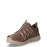Graceful cozy hug sneaker in ecopelle e tessuto marrone e beige | Boscaini Scarpe