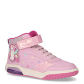 Inek sneaker bambina in ecopelle con luci rosa multicolor - GEOX BAMBINO | Boscaini Scarpe